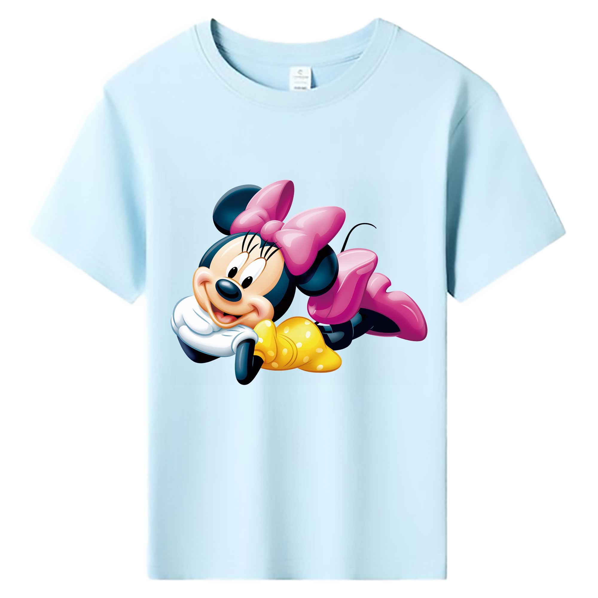 （画像用） ミッキーマウス Mickey Mouse 綿100％キッズTシャツ（フロントプリント）